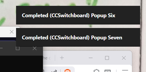 A desktop notification popping in the top-right corner when a job finishes
