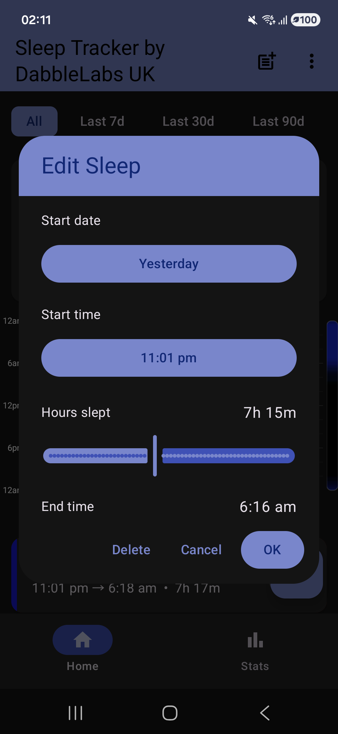 SleepTracker screenshot